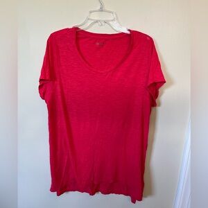 New Directions Vibrant Deep Rose Short Sleeve Tee